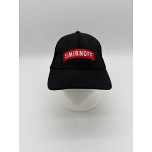 Smirnoff Vodka Baseball Hat Adjustable Back Black Red Party Hat